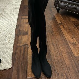 Perfect condition Vince Camuto Woman’s Black Suede Size 7 Over the Knee Boots
